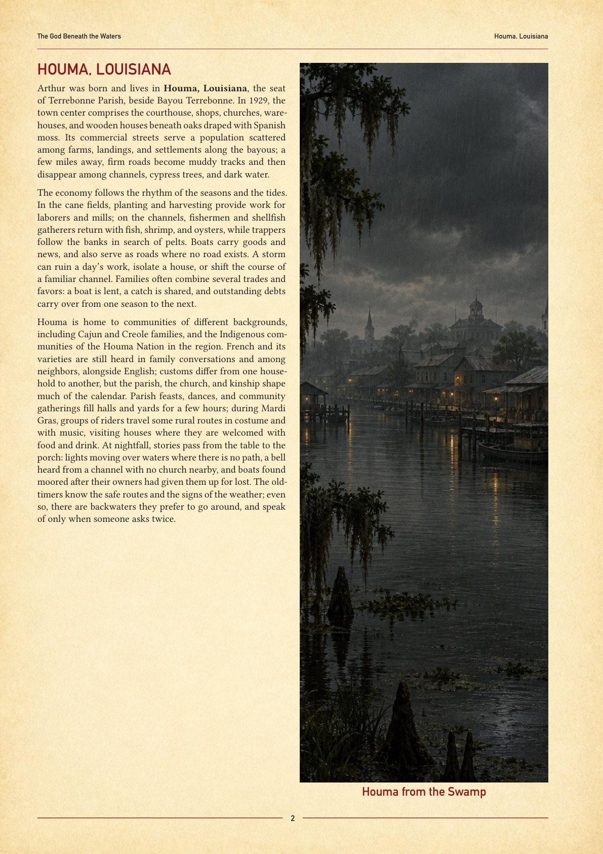 The God Beneath the Waters · Original design