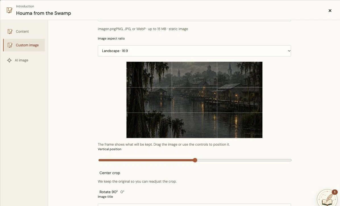 Crop an image without losing the original · 01 / 01
