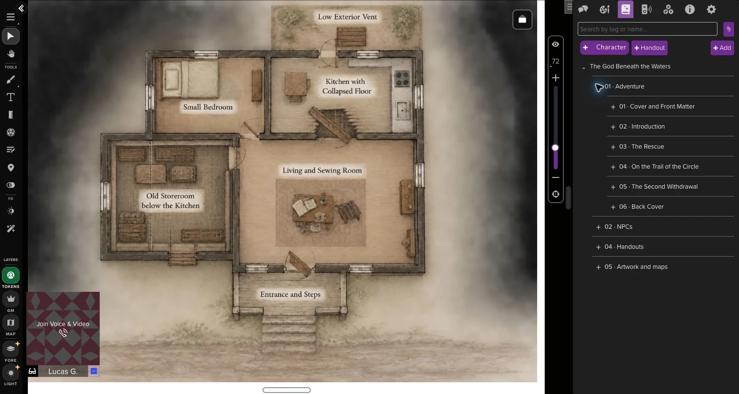 The God Beneath the Waters · Roll20